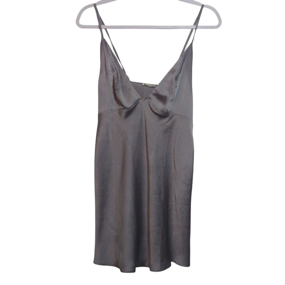 FREE PEOPLE Hang On Halter Slip Dress In Sterling Casual Festival Size M - Picture 2 of 14